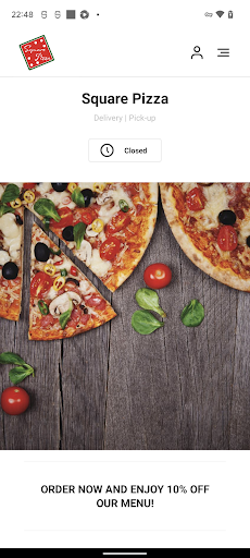 Android application Square Pizza Leeds screenshort