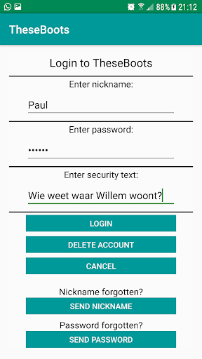 Android application TheseBoots screenshort