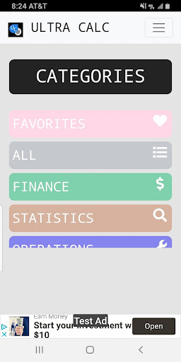 Android application UltraCalc screenshort