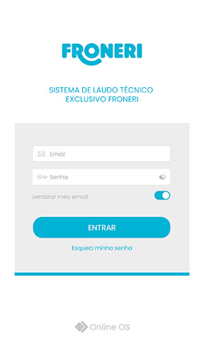 Android application Laudo Técnico Froneri screenshort