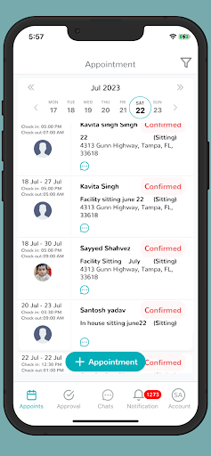 Android application BookYourPet: Business screenshort