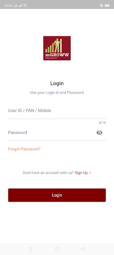 Android application mGROWW screenshort