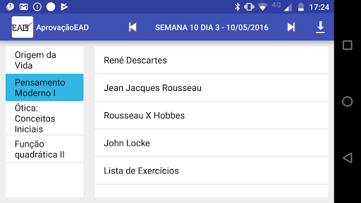 Android application aprovaçãoEAD - Preparação ENEM screenshort