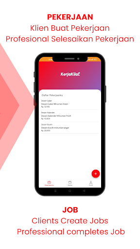 Android application Kerjakilat screenshort