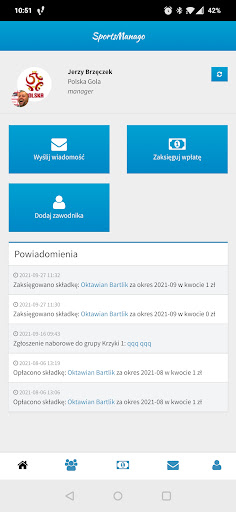Android application SportsManago screenshort