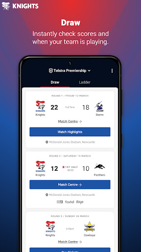 Newcastle Knights Screen 3