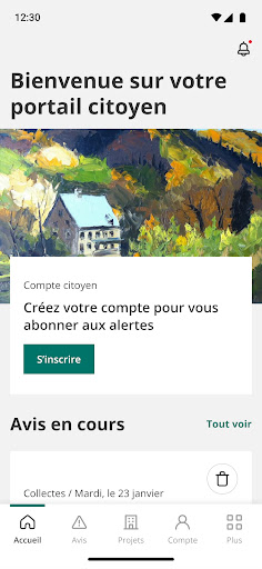 Android application Espace citoyen Saint-Bruno screenshort