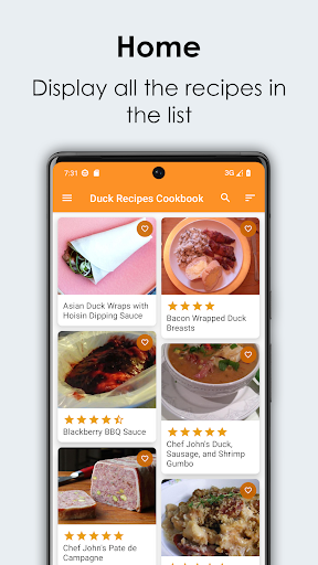 Android application Duck Recipes Cookbook screenshort