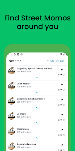 Android application Street Momo Finder screenshort