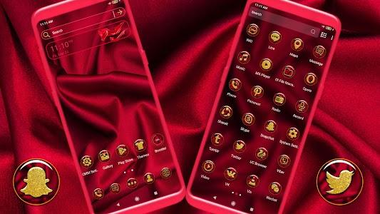Red Silk Launcher Theme Unknown