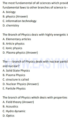 Physics Screening Test Guide Screen 3