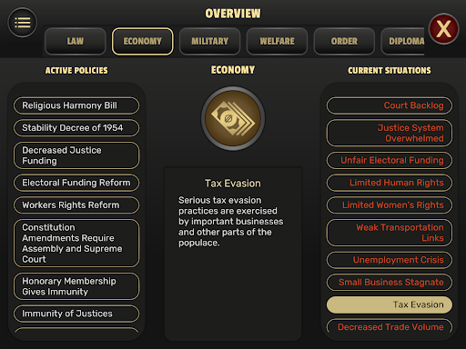 Screenshot of Suzerain