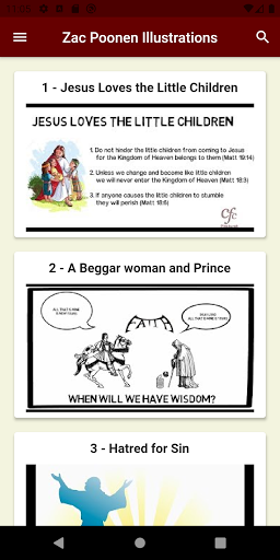 Android application Zac Poonen Bible Illustrations screenshort