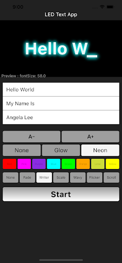Android application LED Text Effect screenshort