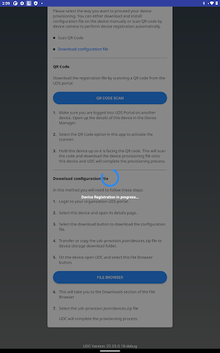 Screenshot of Lenovo Universal Device Client