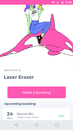 Android application Lazer Erazer screenshort