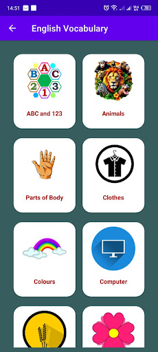 Kids English Vocabulary Screen 3