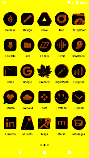 Black and Orange Icon Pack Screen 3