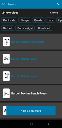 Android application FitNS screenshort