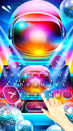 Android application Disco Neon Light Beam Keyboard screenshort