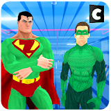 Super Hero Green Man Battle Simulator icon