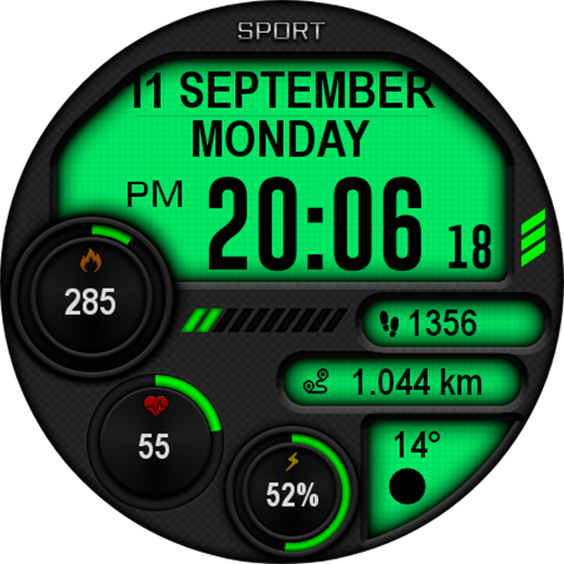 XL20 Digital Watch Face