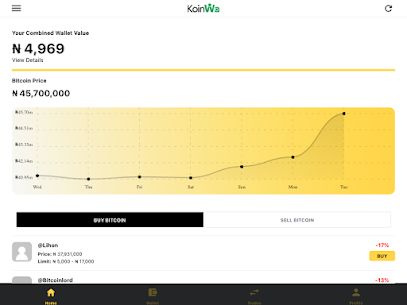 Buy & Sell Bitcoin  Koinwa v3.0 (Earn Money) Free For Android 7