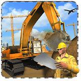 City airport construction 2017 icon