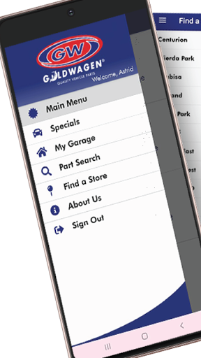 Android application Goldwagen Parts screenshort