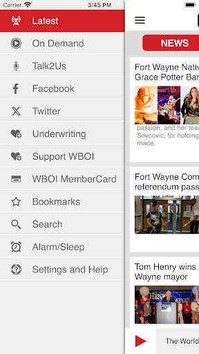 WBOI Public Radio App Screen 3