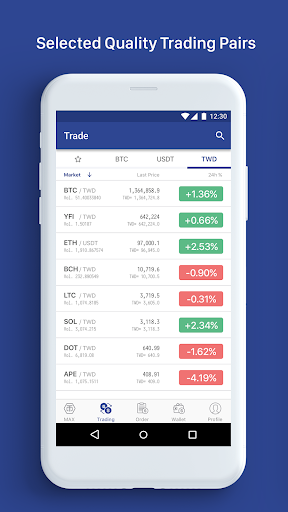 Android application MAX Exchange - Buy Bitcoin screenshort
