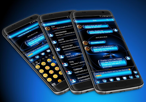 SMS Messages SpheresBlue Theme Screenshot 1 - AppWisp.com