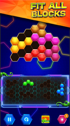 Neon Hexa Puzzleのおすすめ画像2