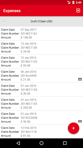 Android application Paprika Expense Claims screenshort