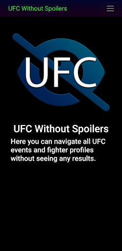 Android application UFC Without Spoilers screenshort