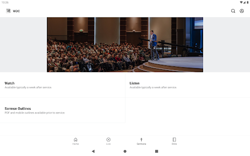 Screenshot of World Outreach Church