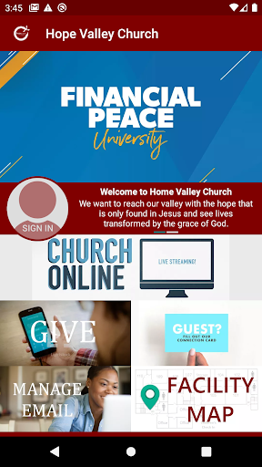 Android application Hope Valley Church screenshort