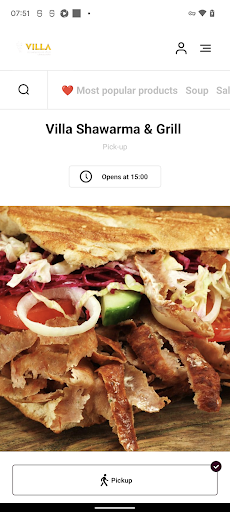 Android application Villa Shawarma & Grill screenshort