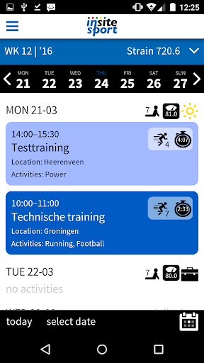 INSITESPORT App Screen 2
