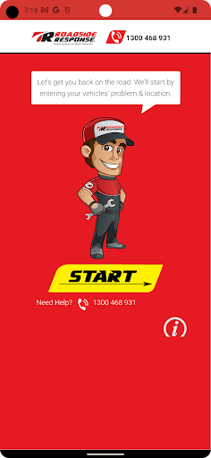 Android application Roadside Response screenshort