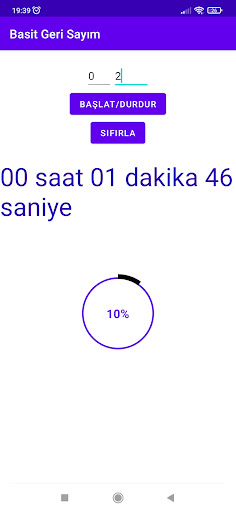 Basit Geri Sayım Screen 2