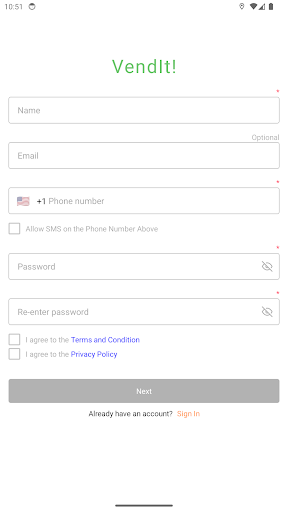 VendIt! Screenshot