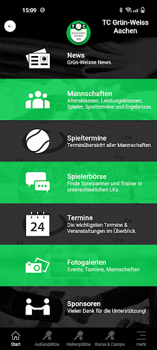 Android application TC Grün-Weiss Aachen screenshort