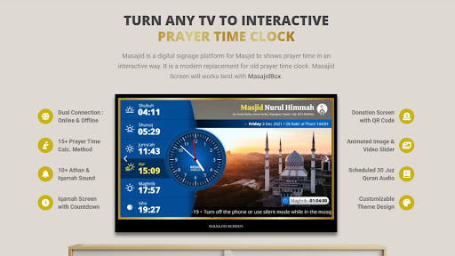 Masajid Screen Prayer Time TV Screen 2