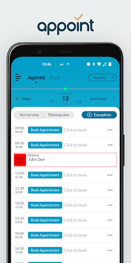 Appoint Agenda Screen 3