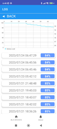 BLEBatteryChecker Screen 2