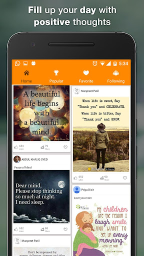 Android application Always Positive - Daily Motiva screenshort