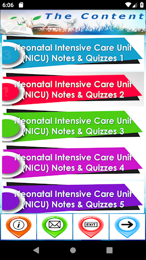 Android application Neonatal Intensive Care Unit screenshort