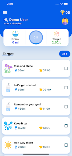 Android application Water Reminder 2022 screenshort