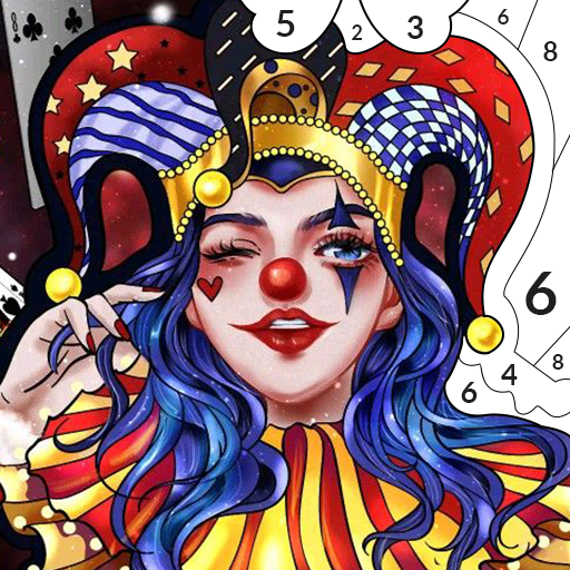 Clown Paint by Number logo